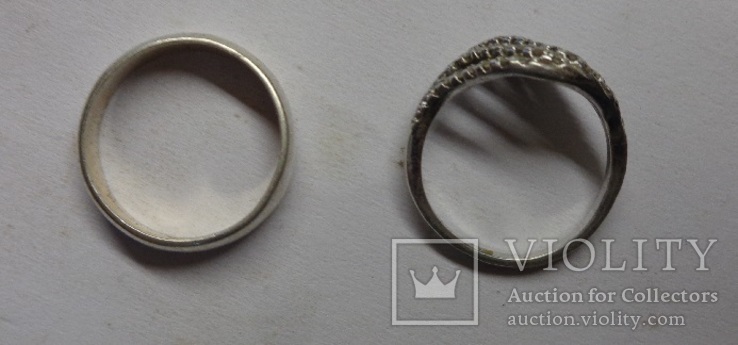 Кольцо и перстень из серебра