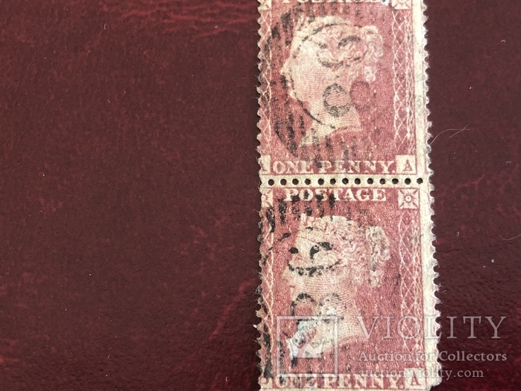 Сцепки марок Великобритании. Красный пенни., фото №3