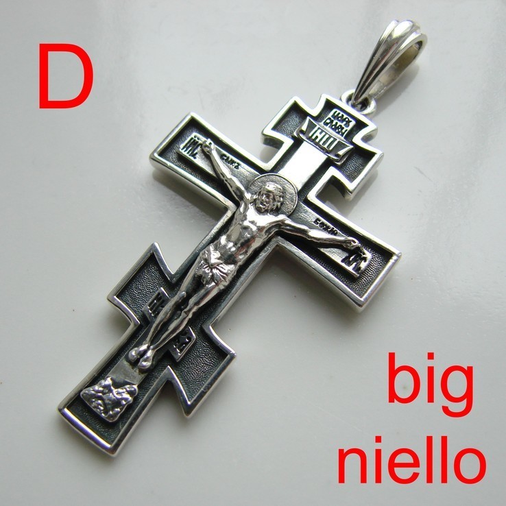 (D) Православный серебряный (925) крест.(Чернение) (больший), numer zdjęcia 2