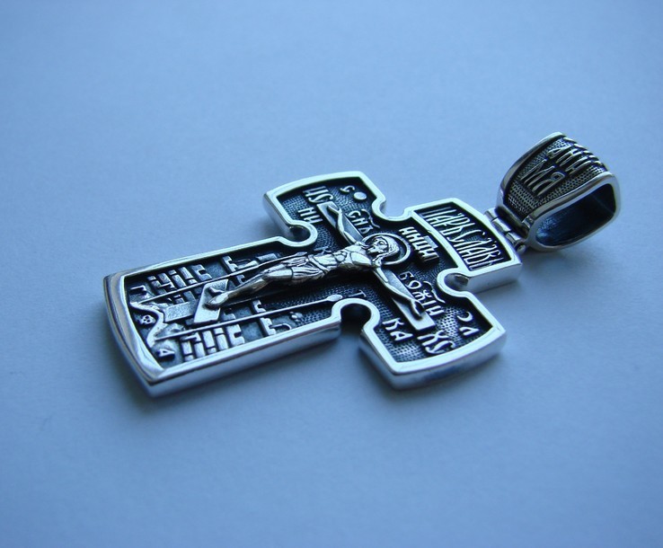 Православный серебряный (925) крест, фото №7