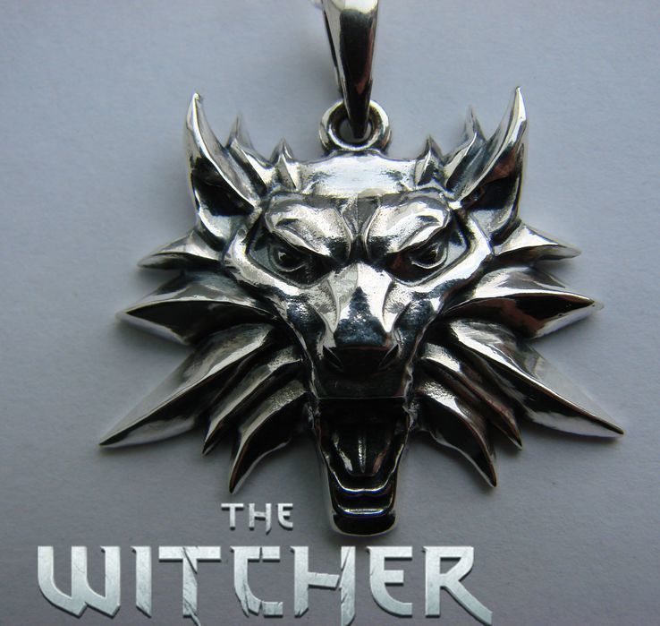 Ведьмак (A) серебряный медальон (амулет, подвеска, кулон, ) The Witcher (тот что больше), фото №2