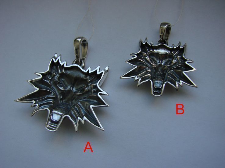 Ведьмак (A) серебряный медальон (амулет, подвеска, кулон, ) The Witcher (тот что больше), фото №5