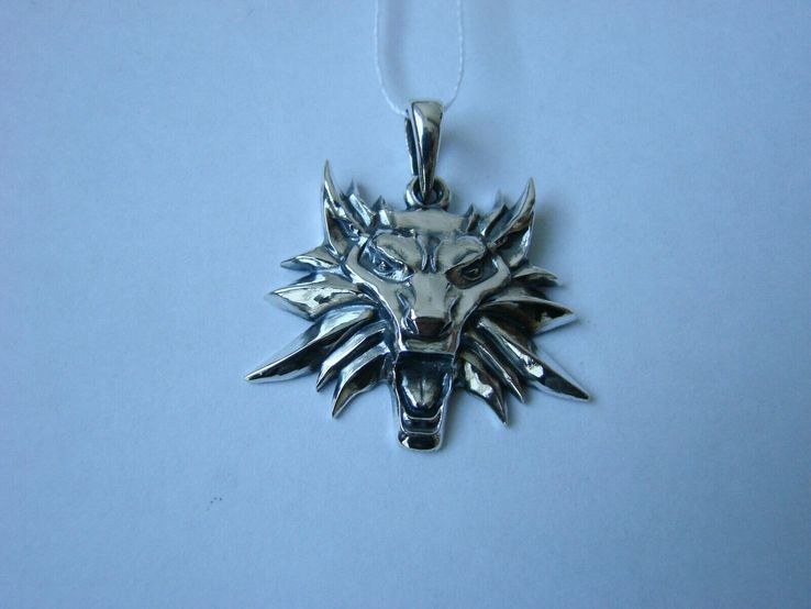 Ведьмак (A) серебряный медальон (амулет, подвеска, кулон, ) The Witcher (тот что больше), photo number 7