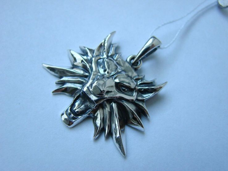 Ведьмак (A) серебряный медальон (амулет, подвеска, кулон, ) The Witcher (тот что больше), photo number 8