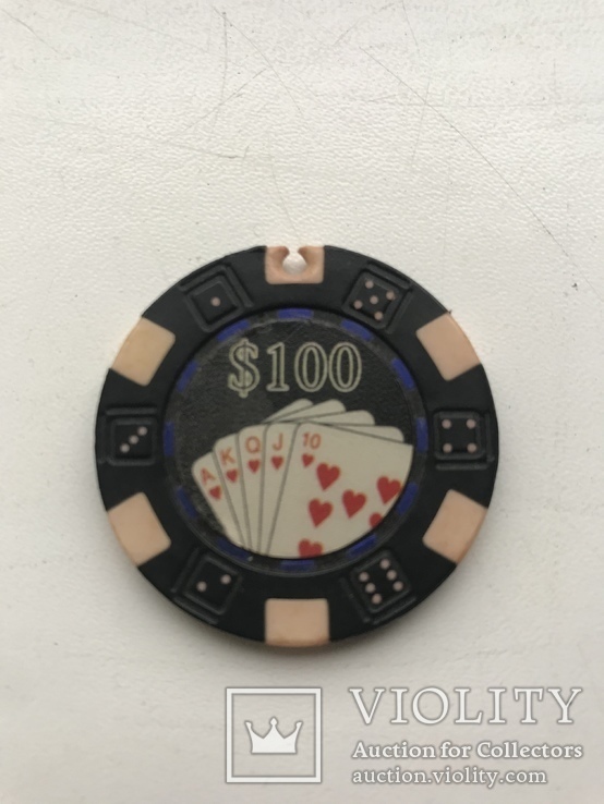 Настоящий Жетон с казино в Лас Вегасе . На 100$., фото №2