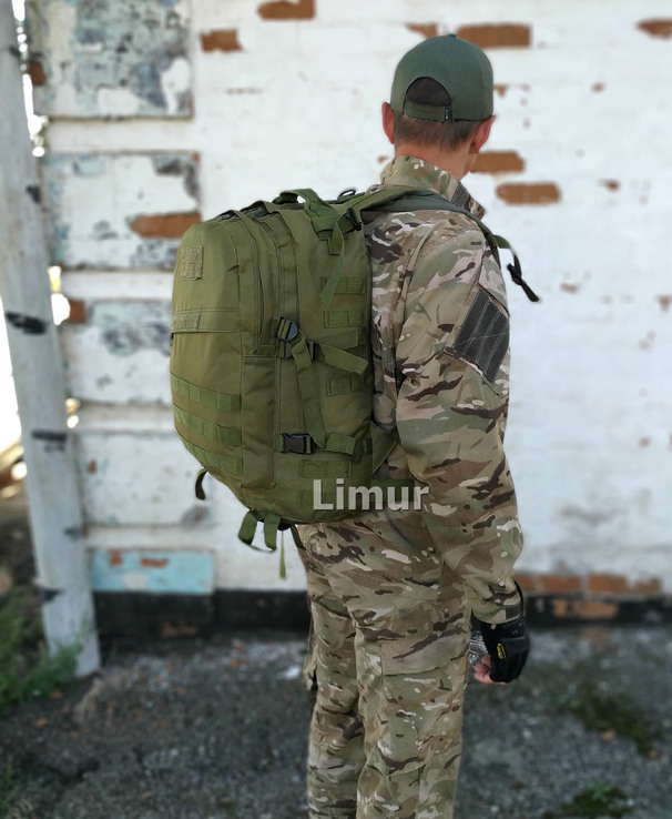Тактический (военный) рюкзак Raid на 40 л. с системой M.O.L.L.E (олива), фото №4