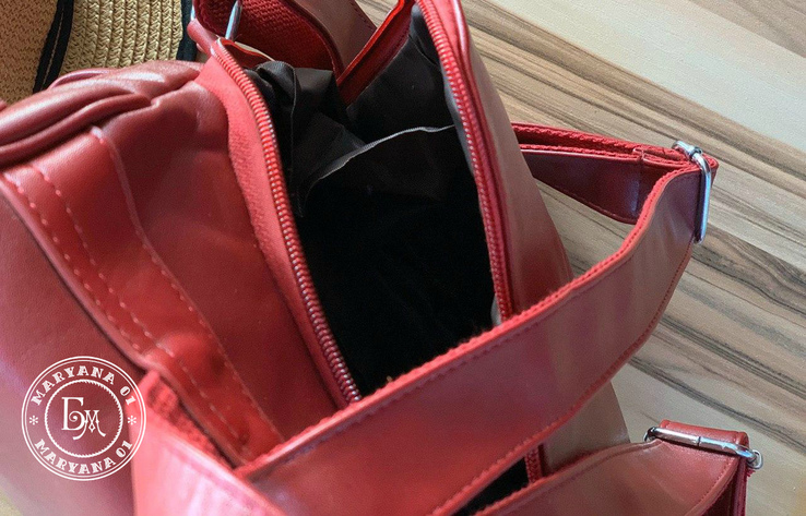 Стильный бордовый рюкзак, photo number 4