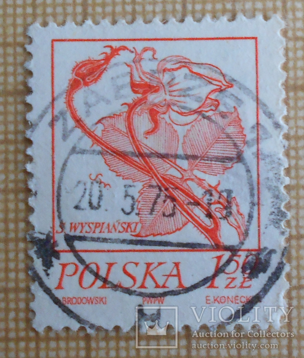 Марка "Polska. 3 Wyspllanski.", фото №2