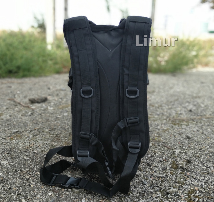 Тактический (городской) рюкзак под гидратор с системой M.O.L.L.E черный, фото №4