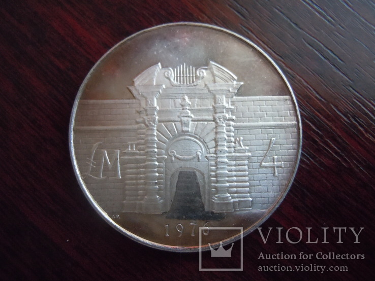 4 фунта Мальта 1976 года серебро, фото №3