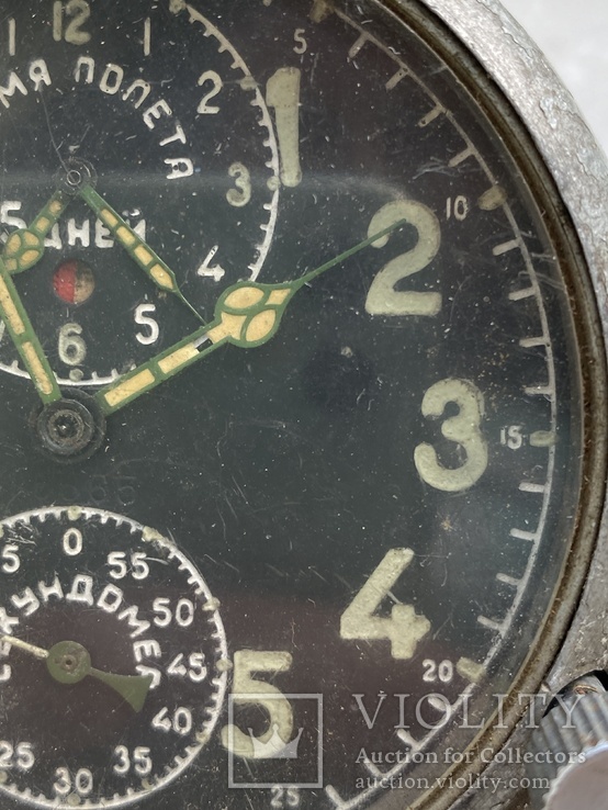 Авиационные часы АЧХ с позолоченным механизмом, фото №6