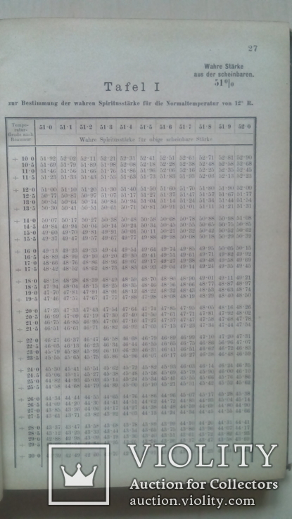 Alkoholometrische Reductions-Tabellen, фото №4