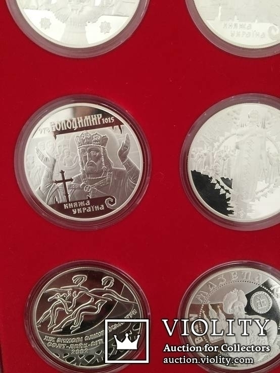 Серебряные монеты Украины с 07.03.1996 г. по 31.12.2012 г. в выст.коробках. Сертификаты., фото №4