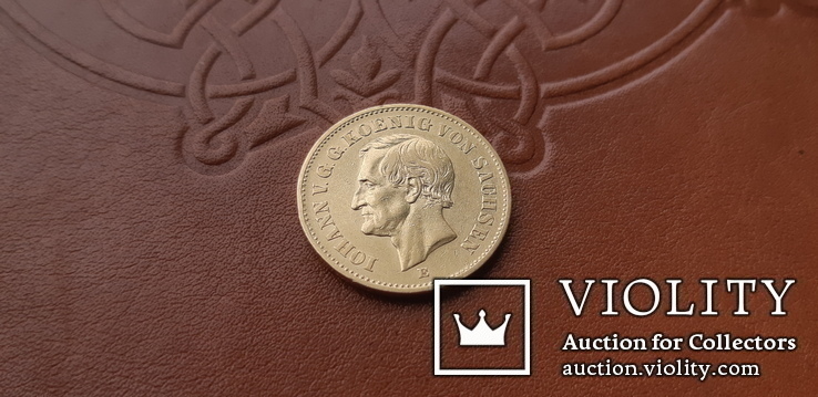  20 марок 1873 г. Саксония. Золото, фото №6