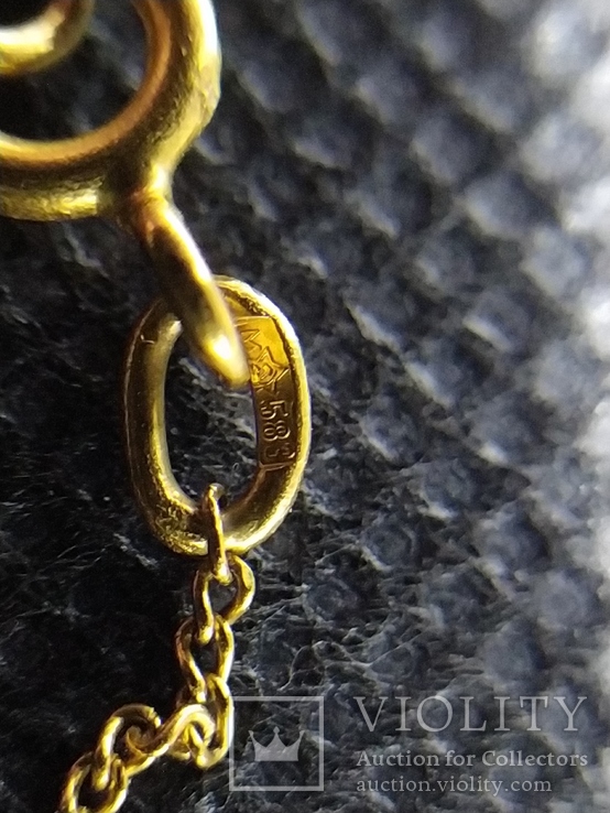 Золотая цепочка с кулоном , производства Ссср, фото №7