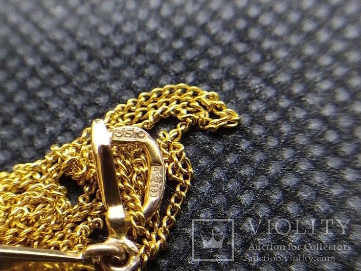 Золотая цепочка с кулоном , производства Ссср, фото №11