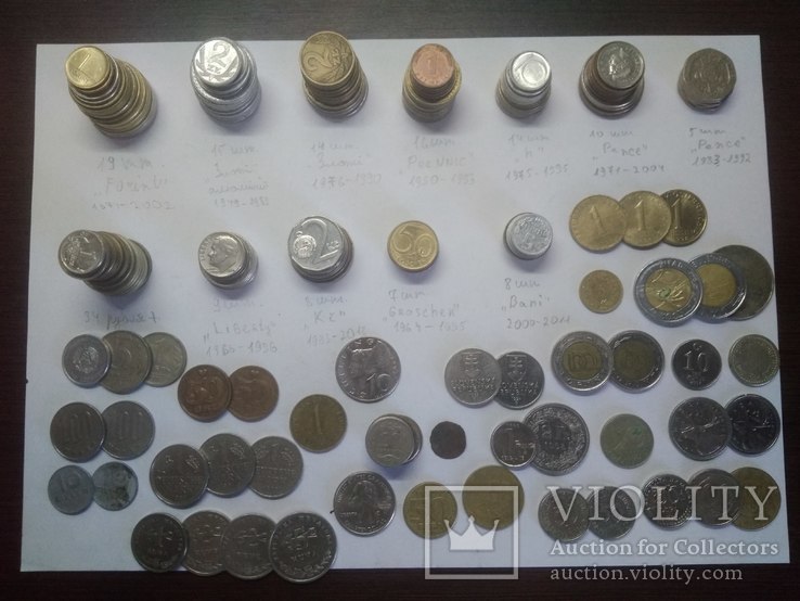 Монети держав світу 204 шт., фото №2