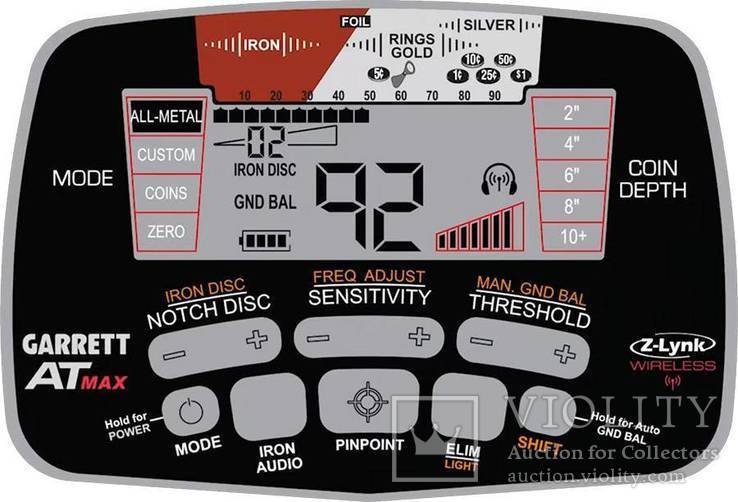 Металлоискатель Garrett AT Max International Special + Pro-Pointer AT Z-Lynk, фото №3