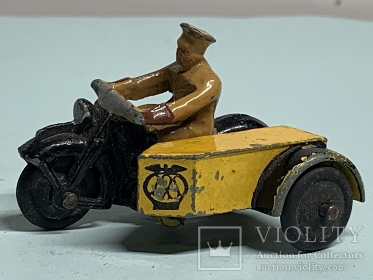 Meccano Dinky No 44b AA Motorcycle Patrol sidecar 1946-50