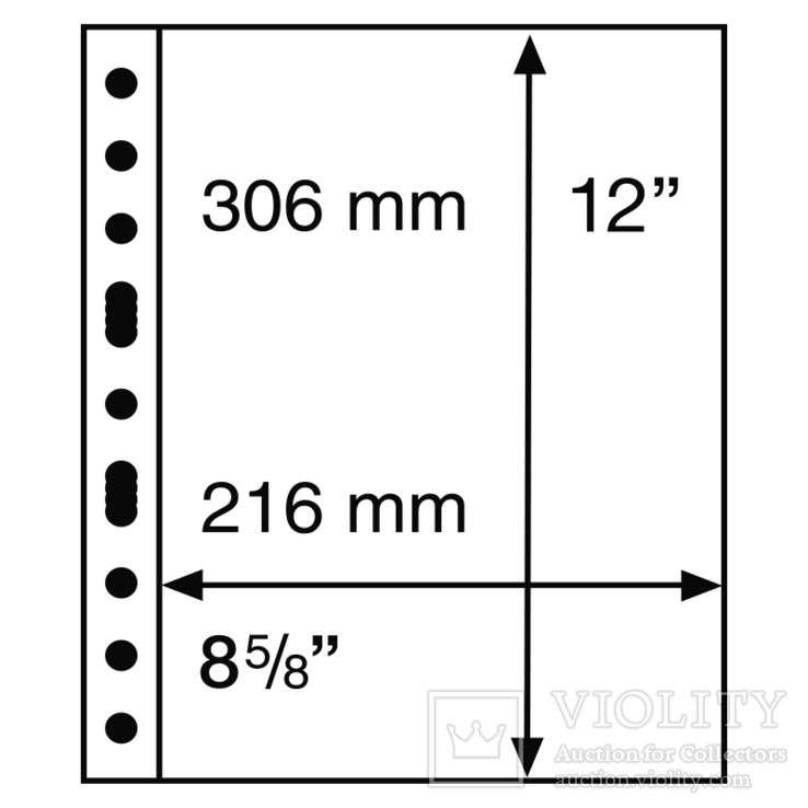 Лист на 1 банкноту Leuchtturm Grande Classic