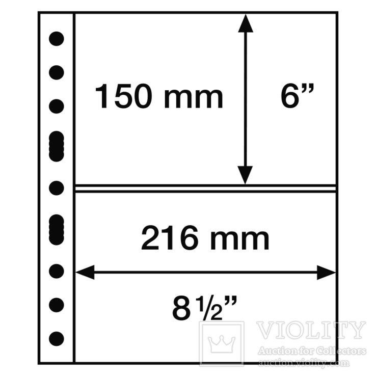 Лист на 2 банкноты Leuchtturm Grande Classic