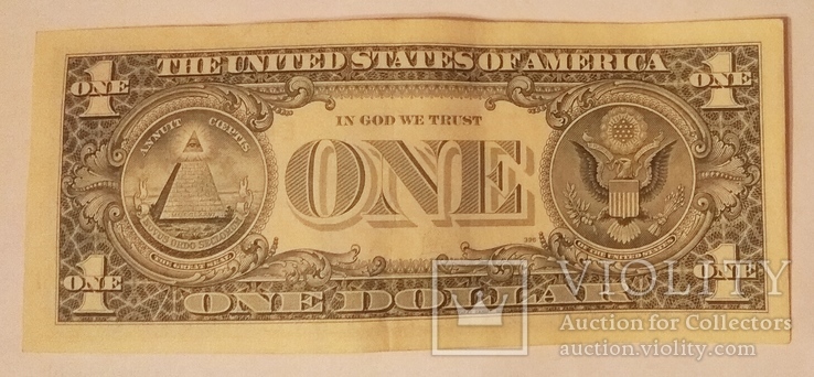 1 доллар США 1988, красивый номер Е47 169 169, фото №3