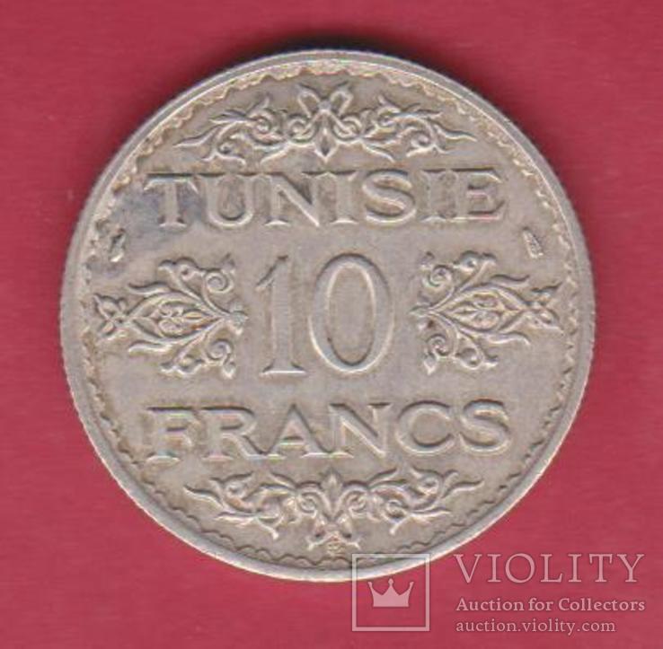 Французский Тунис. 10 франков 1934г., фото №2