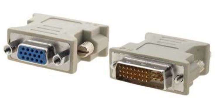 Переходник DVI Male 24+5 pin - VGA Female 15 pin 1 штука