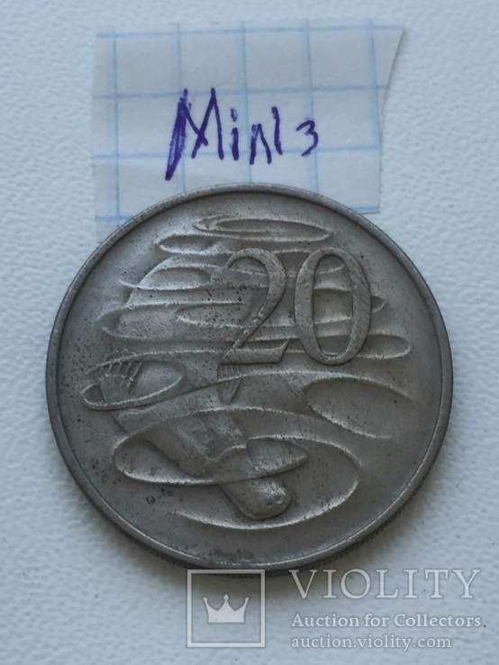 Australia 20 cents, 1967, фото №2