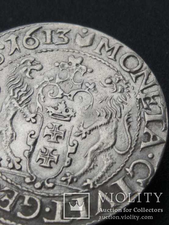Орт 1613 года короля Сигизмунда III Ваза. Монетный двор города Гданьск., фото №10