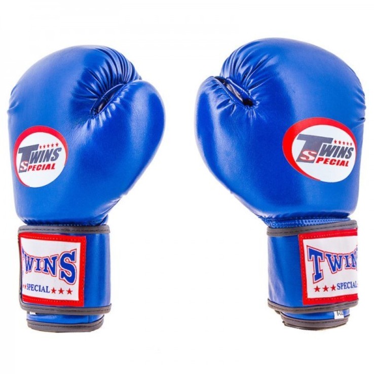 Боксерские перчатки Twins, FLEX, синий, фото №2