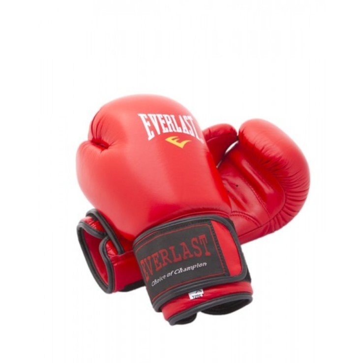 Боксерские перчатки Everlast 3Strap, кожа, 8 oz, красный