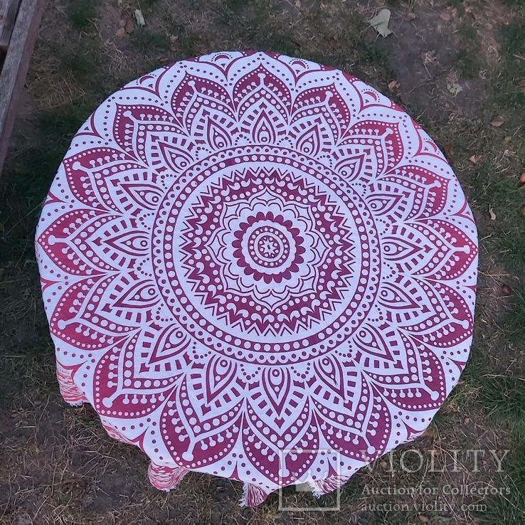 Ethnic tablecloth for a round table D 180 cm.India.Eco-cotton., photo number 7