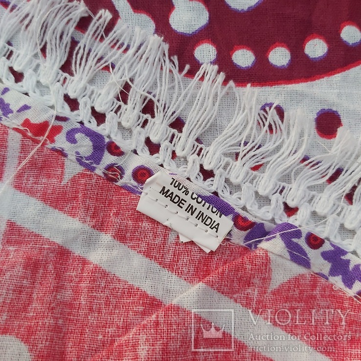 Ethnic tablecloth for a round table D 180 cm.India.Eco-cotton., photo number 12