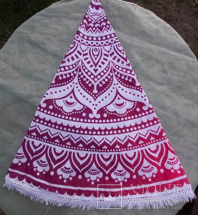 Ethnic tablecloth for a round table D 180 cm.India.Eco-cotton., photo number 13