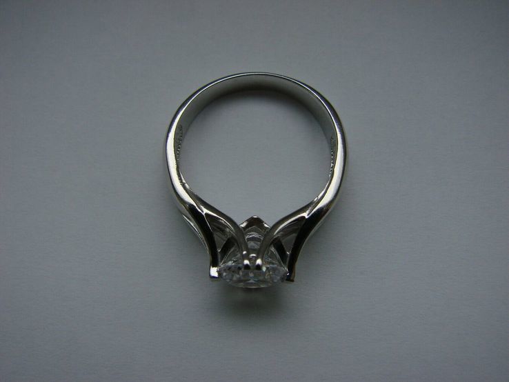 Серебряное кольцо с крупным одиночным камнем (engagement ring), фото №12