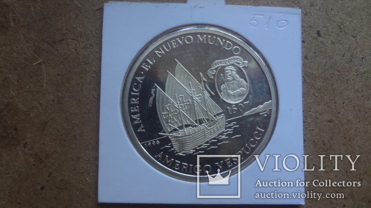 10 песос 1996 Куба Парусник серебро Холдер 510