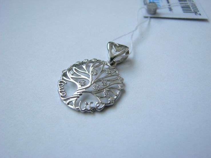Маленький кулон, в форме дерева( LIFE LOVE) Серебро 925, фото №4