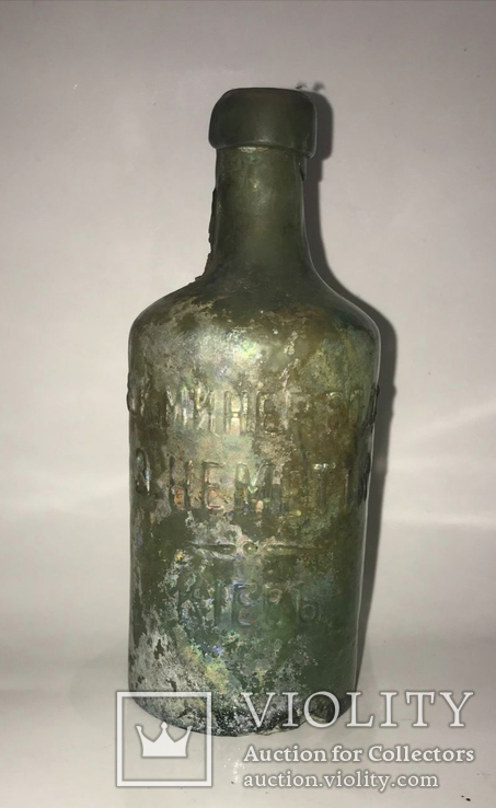 Бутылка 1800-е Киев Э.Неметти Минеральная вода., фото №6