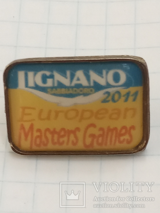 Значок European masters games 2011 Lignano Sabbiadoro Европейские игры мастеров, фото №3