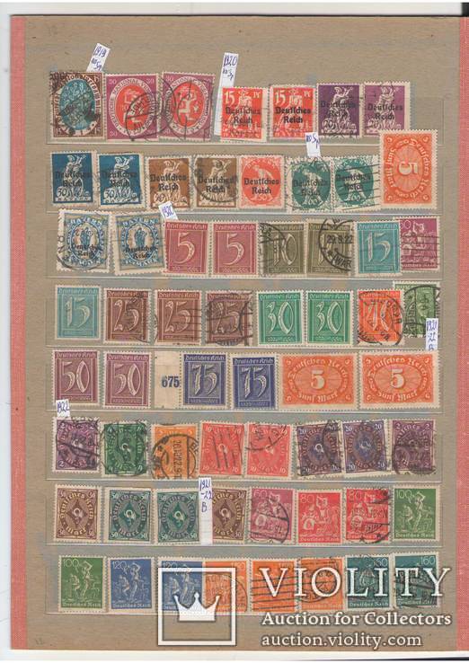 Коллекция марок Веймарская Республика Германия 61 штука., фото №2
