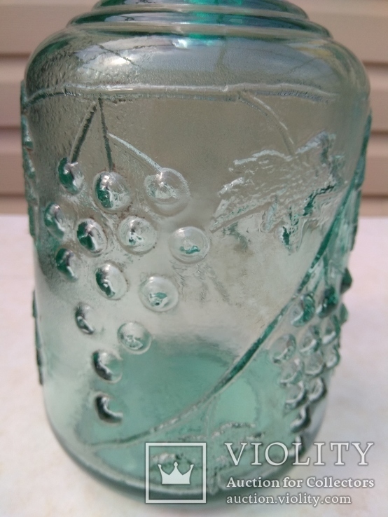 Бутыль для вина, графин стекло с пробкой комплект 1шт СССР #3, фото №5