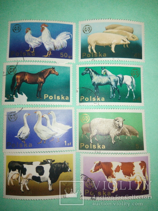 Марки Польские с животными