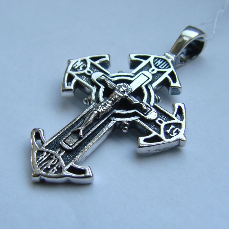 Православный серебряный (925) крест., фото №3
