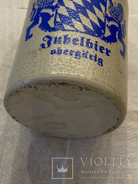 Пивная Бутылка Franz Joseph Jubelbier German Stoneware Beer Bottle with Porcelain Stopper, фото №6