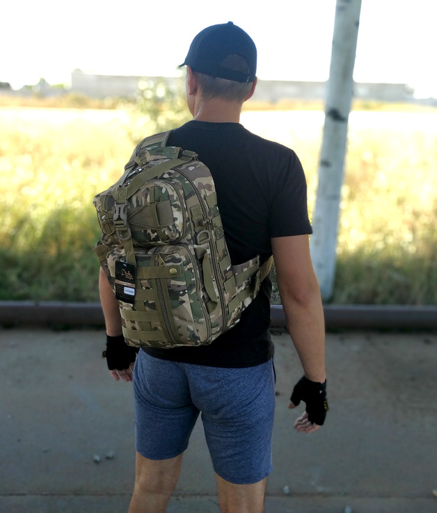 Тактический (военный) однолямочный рюкзак на 16 литров с системой M.O.L.L.E, фото №5