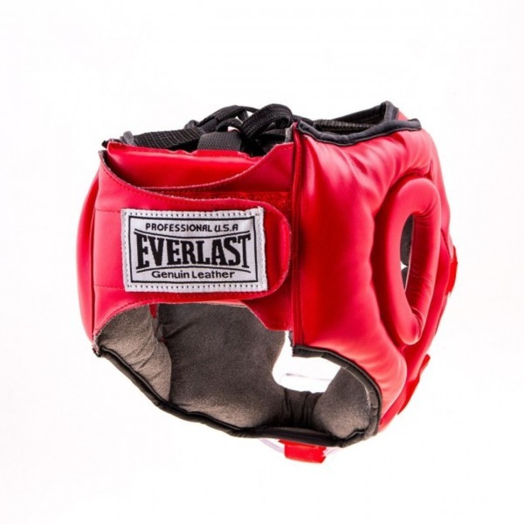 Шлем Everlast, маска прозрачная, красный, фото №3