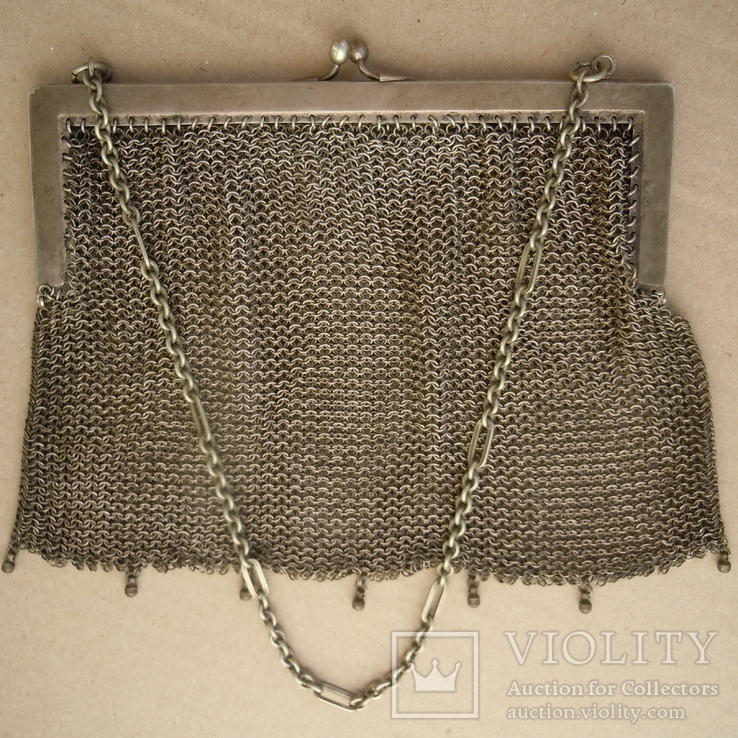 Винтажная дамская сумочка сетка металл