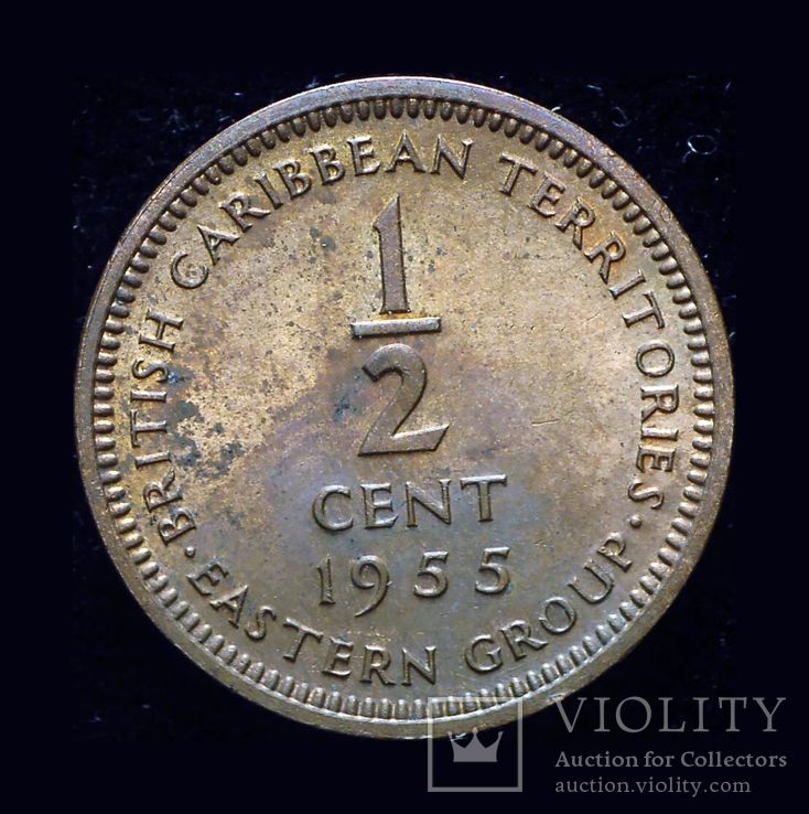 Британские Карибы 1/2 цента 1955 Unc