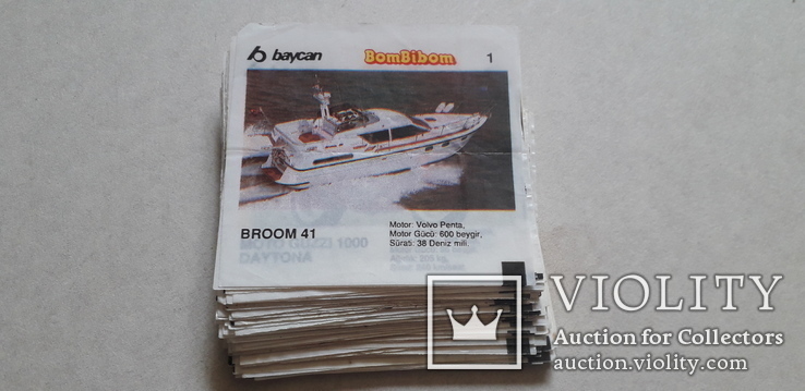 Вкладыши BomBibom редкая коллекция (катера,мотоциклы) 89 шт без повторов., фото №4